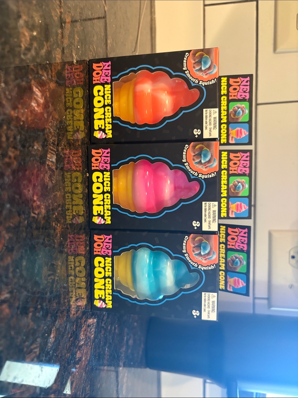 Nice Cream Cone Squishy Toy - Multicolor by (3 pack)